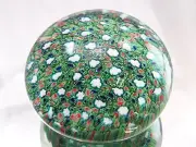 M Design Art Handcraft Glass Emerald Millefiori Paperweight PW-1104 [Kitchen]