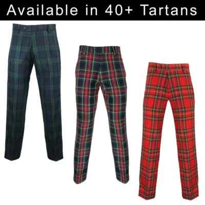 Scottish Mens Tartan Trouser Traditional Highland Scottish Tartan Pant For Men