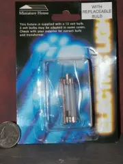 Dollhouse Miniature Electric Pin In Florescent Lamp Light 1:12 inch scale C18