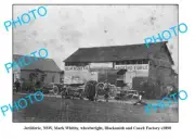 OLD LARGE PHOTO JERILDERIE NSW MARK WHITBY's COACH FACTORY c1890