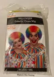 Halloween Colorful Clown Wig NEW Rainbow Hair