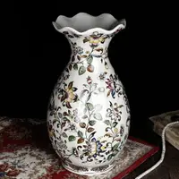在飛比找樂天市場購物網優惠-陶瓷花瓶擺件裝飾品插花器干花家居酒柜歐式復古大口徑開片花瓶