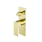 Nero Bianca Shower Mixer W/Diverter (Rectangle Plate) Trim Kit Brushed Gold NR321511ATBG