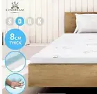 8CM Double Size Cool Gel Memory Foam Mattress Topper Visco Elastic Underlays