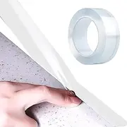 Double Sided Tape - Clear Mounting Tape | Multipurpose Clear Adhesive Tape for Picture Hanging, Walls, Decor, and Carpets | Transparent Strong Removable Stick Wall Strips