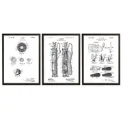 [Namly Design] Patent Drawing Poster - Golf Sports Set of 3