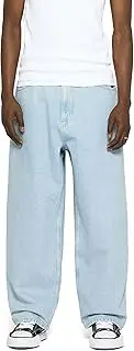 [Burocs] Skater Fit Jeans Teal Blue Jeans Men's 5 Pocket Style with YKK Zip 100% Cotton