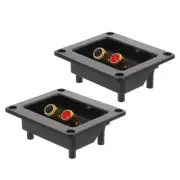 2 Pcs Speaker Binding Post Subwoofer Terminal Plate Box Terminals Cup