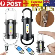 Mini Torch Keychain Rechargeable 1200lm Super Bright Torch Keyring Flashlight