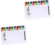SHOWERORO 2pcs Lightweight Music Whiteboard Erasable Score Card Musical Note Teaching Tool for Students Teachers