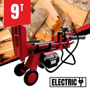 BBT 9 Ton Vertical/Horizontal Electric Wood Log Splitter - 2-Year Warranty