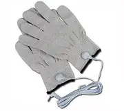 Pair Conductive Electrode Gloves Lead Tens Machine Electrotherapy Massage Relief