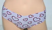NWT Victoria's Secret PINK Light Purple Lady Bugs Hearts Thong Panty L Large