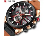 CURREN Top Luxury Brand Men's Military Waterproof Leather Sport Quartz Watches Chronograph Date Fashion Casual Men's Clock 8346