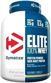 Dymatize Nutrition Elite Whey Protein Powder, Gourmet Vanilla, 5 Pound