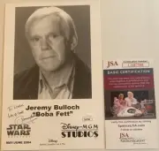 Disney Star Wars Weekend JEREMY BULLOCH d.2020 Signed Promo 6x9 Photo w/ JSA COA