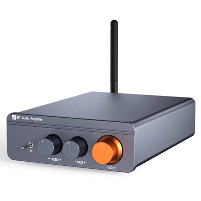 Bluetooth 5.4 Amplifier, 300W x2 Wireless Mini Amplifier Home Audio Stereo, T...