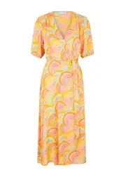 Never Fully Dressed Havana Printed Woven Midi Wrap Dress - Multicoloured - 10 (UK10 / S) 10 (UK10 / S)