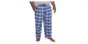 NEW MENS SONOMA BIG AND TALL FLANNEL PLAID BLUE PAJAMA PANTS PJS PJ BOTTOMS 1XB