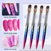 4Pcs/Set Kolinsky Sable Nail Art Brush Set DIY Brushe Durable Powder Brushes