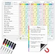JJPRO Magnetic Chore Chart for Multiple Kids 3 Kids -14.5"x11" Family Chore Chart for Refrigerator, Behavior Chart for Fridge,Dry Erase Chore Chart for Teens