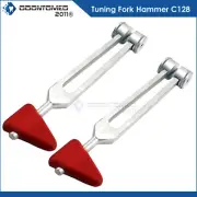 NEW 2 PREMIUM GRADE 2 in 1 TAYLOR HAMMER C128 TUNING FORK Combo SET