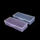 1Plastic Rectangle Small Empty Box Nail Art Home Tool Brush Pen Storage CasH WS