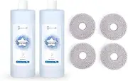 Washable Mopping Pad, 1 Liter Multi-Surface Cleaning Solution - Compatible with Ecovacs DEEBOT X2 Omni/X1 Omni/X1 TURBO/T20 OMNI/T10 Omni - Accessory Kit
