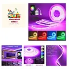 Light 32.8ft, 5760 LEDs DC24V Smart LED Strip 10mm Width Color Changing Flexi...