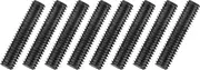 uxcell 8Pcs Fully All Threaded Rod, 5/16" Thread 18 Pitch 1-1/2" Length Carbon Steel Long Threaded Screw Threads Black Zinc Fully Studding Rod Bar for Furniture Garden Mounting Assembly
