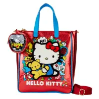 在飛比找momo購物網優惠-【Loungefly】Hello Kitty50周年時尚托特