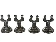 1 1/2” Set Of 4 Harp Clip Place Card Menu Holder Stainless Steel Mint 4pc