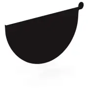 NSW NEW Stratco Half Round Gutter Stop End Ebony