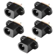 DC-017 5.5mmx2.0mm DC Power Jack Socket 3 Pin Female Panel Mount Connector 5pcs