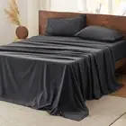 Hotel Egyptian Cotton Bed Flat Fitted Sheet Pillowcases Queen King Grey Silver