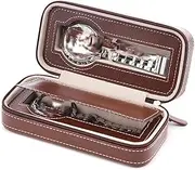 [CFZSALK] Portable PU Leather 2/4/8 Slot Watch Box Display Case Storage Watch Organizer Holder Watch Winder Watch Organizer (Color : OneColor, Size : 2 Slot) KeYJ