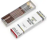 MEEDEN Artist Oil Paint Brush Set: 10 Pcs Hog Bristle Art Paint Brushes for Oil Acrylic Painting - Professional Oil Paint Brushes with Wood Long Handle - Art Supplies for Adults Canvas Painting