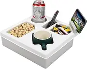 Sofa Cup Holder Tray,Couch Organizer Tray Phone Stand - Silicone Sofa Organizer Snack Tray, B-ed Cup Storage Organizer for Sna-ck, Beverage, Remote, Phone