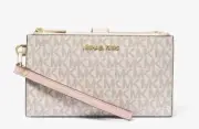 Michael Kors Jet Set Travel Signature Logo Smartphone Wallet PD BLSH MLT Blush