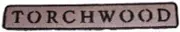 DW TORCHWOOD TV Series Beige Name Logo 5" Wide Embroidered PATCH