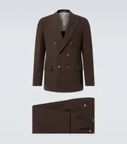 [Brunello Cucinelli] Brunello Cucinelli Double-breasted linen suit AU 93 brown