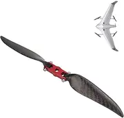 RC Folding Propeller, Carbon Fiber Propeller Thin Blade 255mm Long Aluminum Alloy High Torsional Stiffness Folding Propeller for Fixed Wing