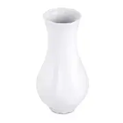 7.9" Constance Bohemian Porcelain Flower Vase, White Floral Vase