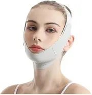 Mask Chin Up Mask Face Strap, Soft Chin Strap V Shaped Face Mask (Green, 18 * 58CM)