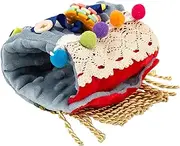 Fidget Blanket for Adult with Dementia Sensory T oys for Alzheimer Patients Anxiety Relief Autistic Dementia Sensory Arm Pillow Fidget Wrist Cuff Dementia Activities for Seniors (Blue)