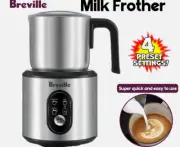 Breville Milk Frother Coffee Warmer Electric Frothing Machine Creamy Cappuccino