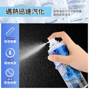 急速降溫噴霧 250ml 台灣製 瞬間冷卻 涼感噴霧 冰涼噴霧 降溫噴霧 急凍噴霧 降溫劑 冰涼劑 清涼噴霧 ARZ