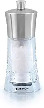 Swissmar Torre Mill Stainless Steel Top Salt Mill, Acrylic, SMS1502SS