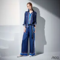 在飛比找momo購物網優惠-【iROO】民族風經典設計長褲