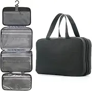 [TOMVAES] Travel Toiletry Bag,Waterproof Cosmetic Storage,Organizer Case,Large Capacity Traveling Case,Fashion Hanging Wash Bag,for Accessories, Cosmetics, Essentials